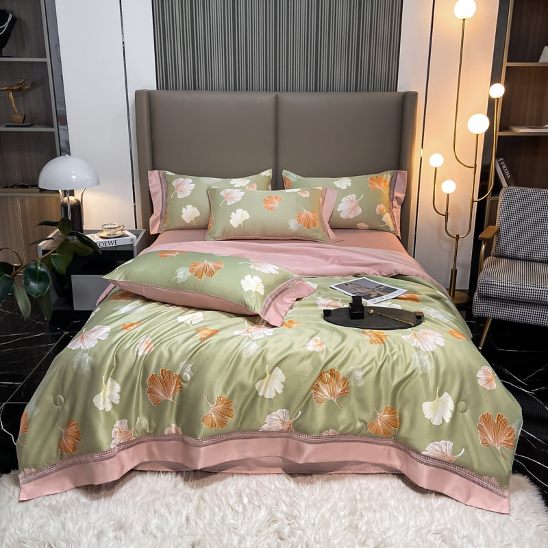 Bedroom Sheet Pillowcase Sets 100% Lyocell Digital Printed Bedding Sheet Set 2022