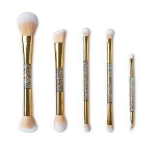 Quality Double End Multifunction Makeup Brush , Glitter Customize Plastic Makeup Brushes wholesale