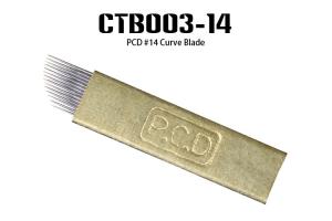 Quality PCD #14 Curve Microblading Permanent Tattoo Eyebrow Gold Needle wholesale