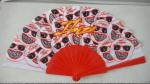 Promotional Heat Transfer / Silk Printing Plastic Folding Hand Fans With
