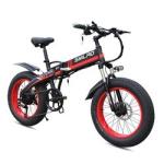 Disc Brake 20 Inch Folding Electric Bike , Brushless Geared 500w Fat Tire Ebike