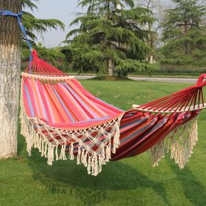 Quality 1.5kg Hand Woven Tassels Outdoor Camping Hammock Lightweight Camping wholesale