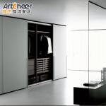 Bedroom Furniture Modern White Clothes Wardrobe with Storage Wall Design Slide