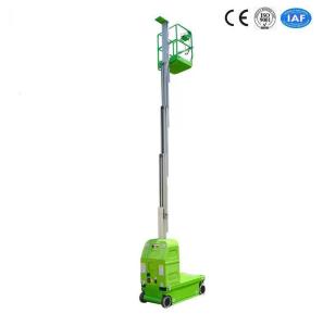 Quality Self-Propelled Aluminum Aerial Work Platform Single Mast 6 Meters Lift Capacity 125kg wholesale