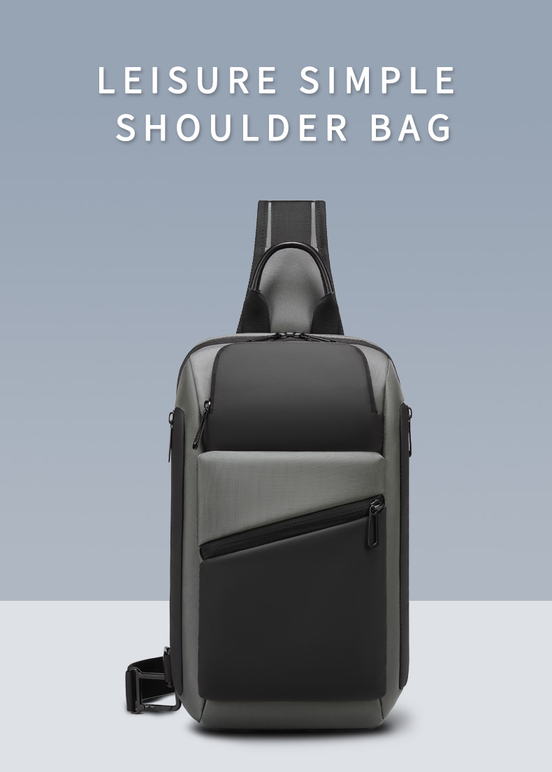 MingLu New Multifunction Crossbody Men Bags Style Shoulder Bag Men Sling Single Chest Bag for Outdoor