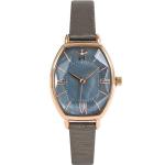 Female 2035 Alloy Quartz Wrist Watch Leather Strap Silver Women