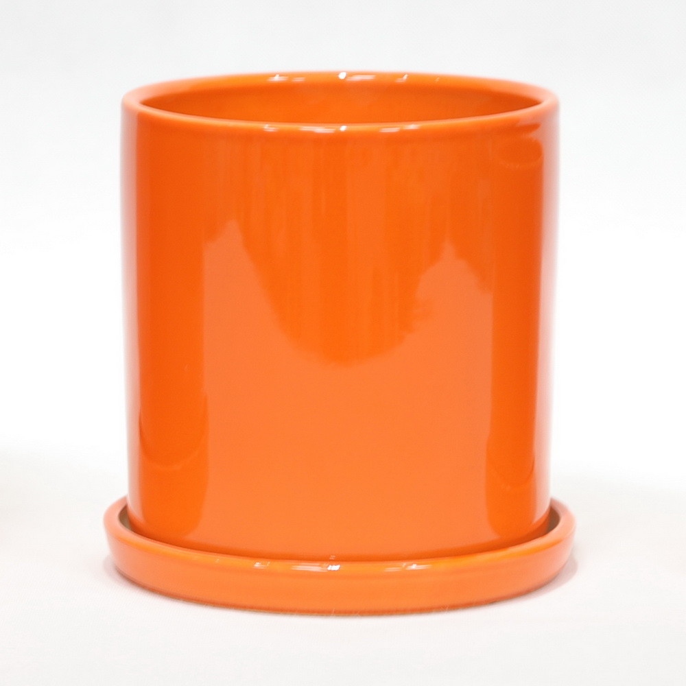 Fireproof High Glossy Finish Round Ceramic Pots For Plants