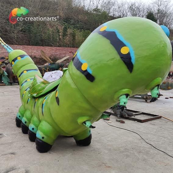 Waterproofing Rideable Animatronic Insect Animatronic Caterpillar For Theme Park