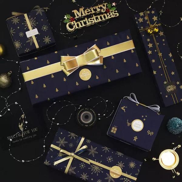 Classic Black White Custom Roll Wrapping Paper Christmas Gift Wrapping Paper
