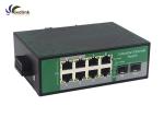FCC Industrial 8 Gigabit Ethernet Port Fiber Optic POE Switch