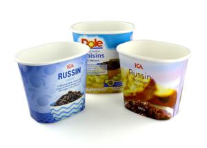 Quality Oval Ice Cream Paper Tube Packing With PE Cap For Dry Food / Cookie / Chocolate wholesale