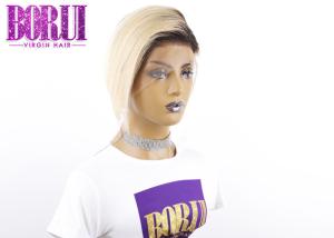Quality Human Hair Colored Bob Wigs 613 Blonde Short Pixie Cut Wig Peruvian Fashion wholesale