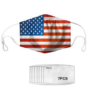 Quality National Flag Unisex Anti Pollution Printed Face Mask wholesale