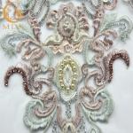 Bridal Beaded 3D Lace Fabric Embroidery Sustainable Lace Fabric