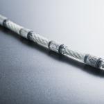 Plastic Dia 8.3mm 9.0mm Wire Rope Diamond Beads for Stone Profiling Cutting