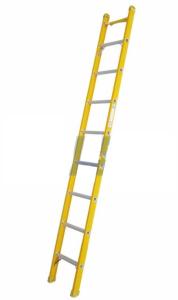 Quality RLFS Aluminum Extension Ladder , Fiberglass Straight Ladder D-Type Rungs wholesale