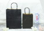 Paper Handle Eco Paper Bags , Black Kraft Paper Bags Without Printing
