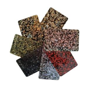 Quality Irregular Black Bottom Large Glitter Acrylic Sheet 3-15mm 4 × 8 Single Side wholesale