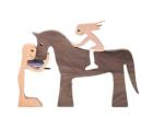Home Office Wooden Craft Decor Statue Cute Handmade Wooden Figurines Carving
