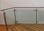 Tempered Stainless Steel And Glass Railings System , Glass Balustrade Systems