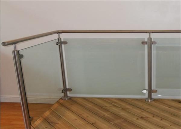 Tempered Stainless Steel And Glass Railings System , Glass Balustrade Systems