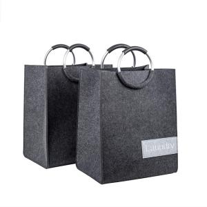 Quality Collapsible Hanging Felt Laundry Hamper Bag Odourless wholesale