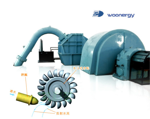 100A-1000A Brushless Pelton Wheel Turbine Generator 500-3000r/min Speed Range