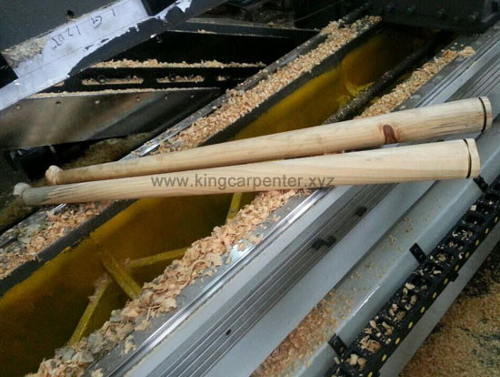 Automatic back knife wood lathe machine for drumsticks baseball bat