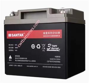 Quality SANTAK C12-38 12V 38AH Castle Series Power UPS Batteries Maintenance Free wholesale