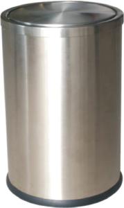 Quality Guestroom Round Dustbin With Swing Lid Matt Stainless steel wholesale