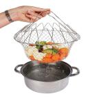 Foldable 23x21cm 201 Grade Stainless Steel Chef Basket
