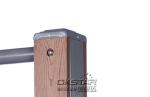 outdoor gym equipment park wood outdoor back stretching device