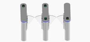 Quality 250mm Width IP54 Flap Barrier Turnstile For Apartment wholesale