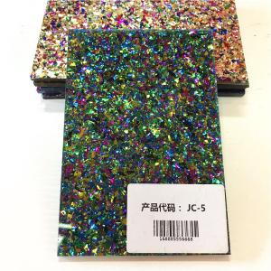 Quality 4mm confetti glitter custom printed cast acrylic sheet glitter for laser cutting wholesale