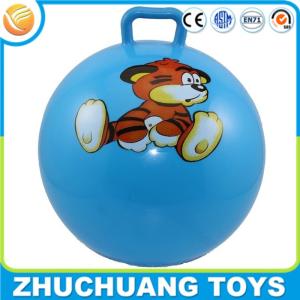 Quality children inflatable high handle bouncing ball printed logo wholesale