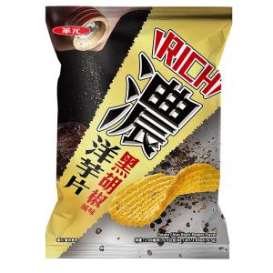 Quality Thick Series Black Pepper Flavor Potato chips 76.5g 12Packs Exportor of Popular Asian Snacks wholesale