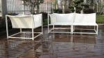 3pcs Beautiful White Outdoor Rattan Sofa Set For Swimming Pool
