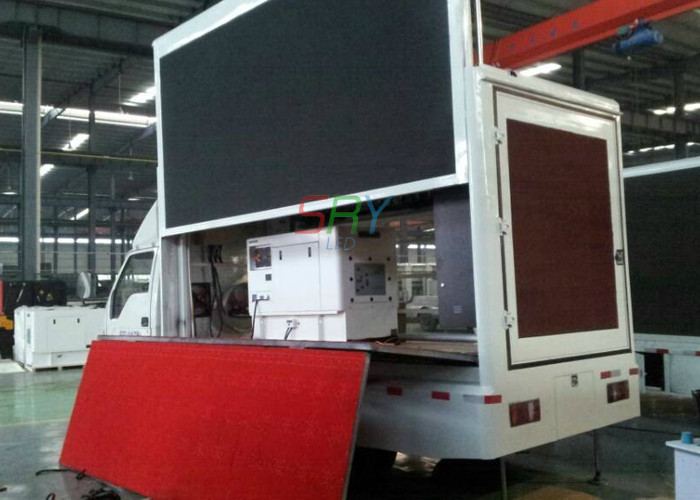 DIP346 Truck Mounted LED Screen , mobile billboard trucks Light weight