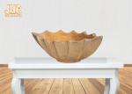 Boat Shape Frosted Gold Fiberglass Flower Serving Bowl For Home Wedding