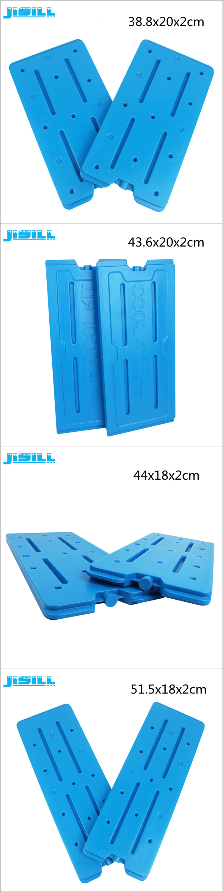 Food Grade High Quality Hard Plastic Durable Large Ice Brick For Cold Chain Transport For Food Frozen
