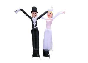 Quality Married Couple Inflatable Advertising Signs Blow Up Air Dancers For Wedding wholesale