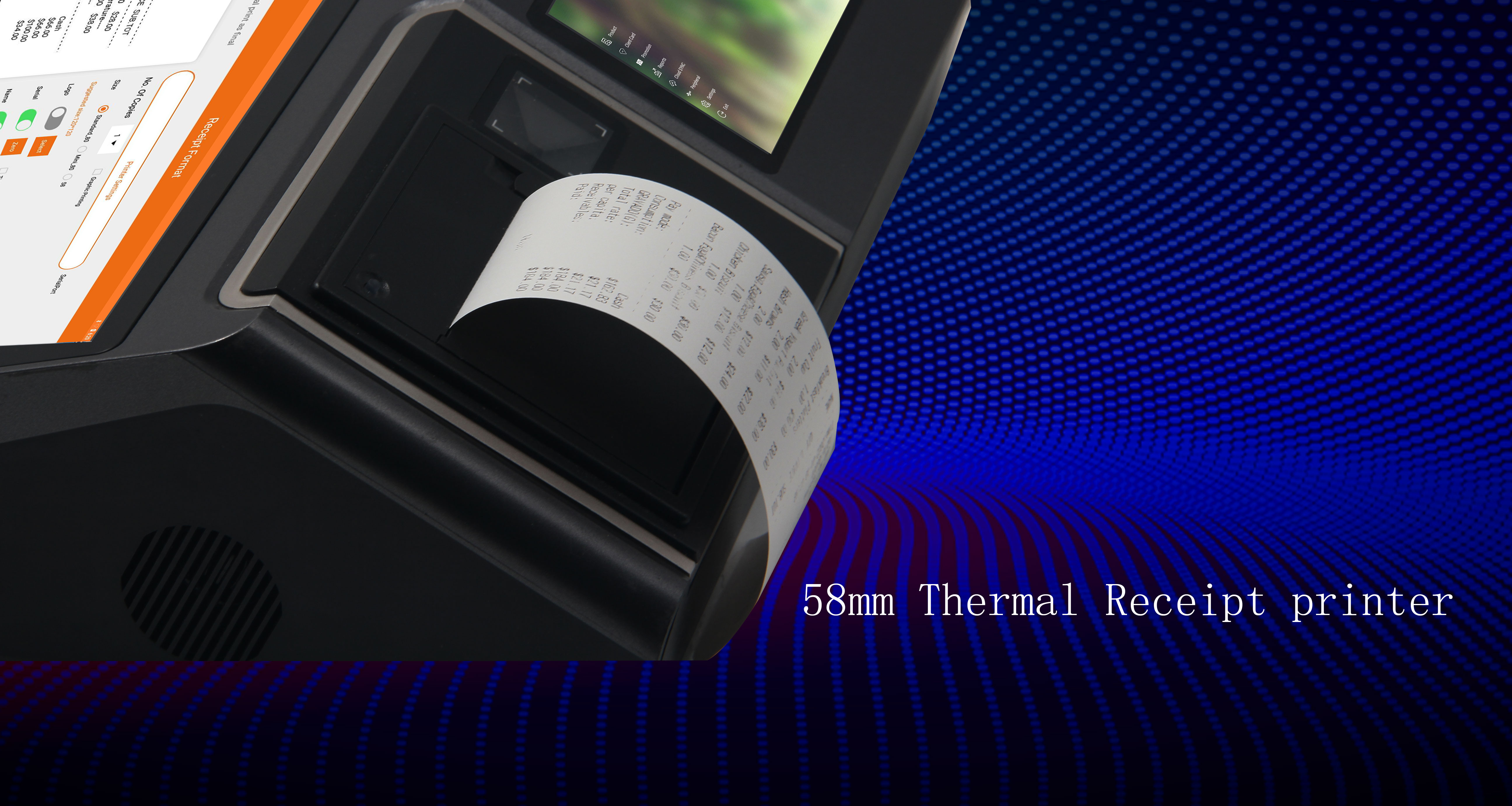 11.6 inch Android POS with Built-in Thermal Printer and 720P Full HD Customer Display