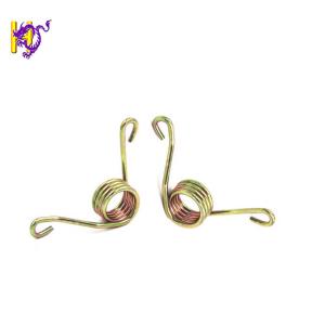 Quality Carbon Steel Double Hook Torsion Coil Spring Special Shaped With Gold Zinc wholesale