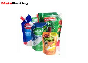 Quality High Barrier Plastic Beverage Pouches , Stand Up Spout Kids Drink Pouches wholesale