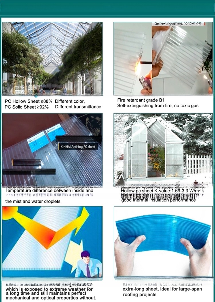 80%-95% Light Transmission Sun Sheets PC Embossed Sheets For Bus Station Shelter