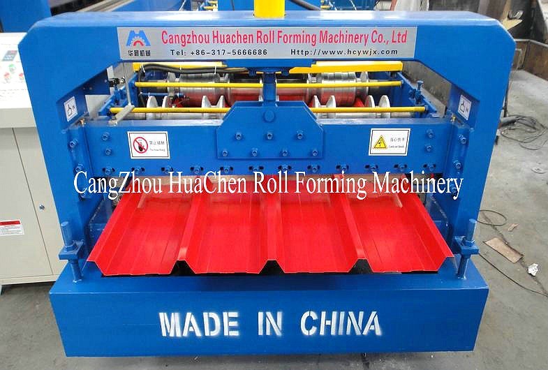 High Capacity 20 M / Min Corrugated Roof Sheet Roll Forming Machine 45# Steel Rollers