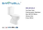 Chaozhou Close Coupled S Trap Toilet / Floor Standing Wc Ceramic Material 620 *