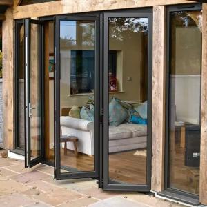 Quality Eco Friendly Aluminum Folding Door Office Thermal Break Folding Patio Doors wholesale
