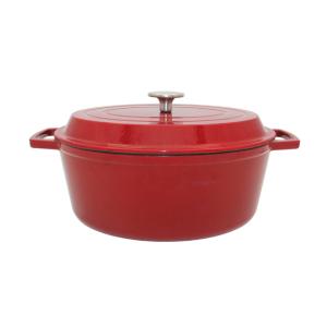 Quality Customized Cast Iron Casserole Enamel Coating Oval Casserole With Lid wholesale