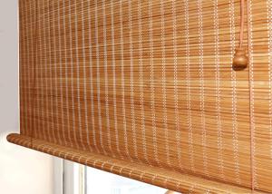 Quality Poly Yarn Bamboo Hemp Curtain Woven Wood Fabric Environmentally Friendly wholesale